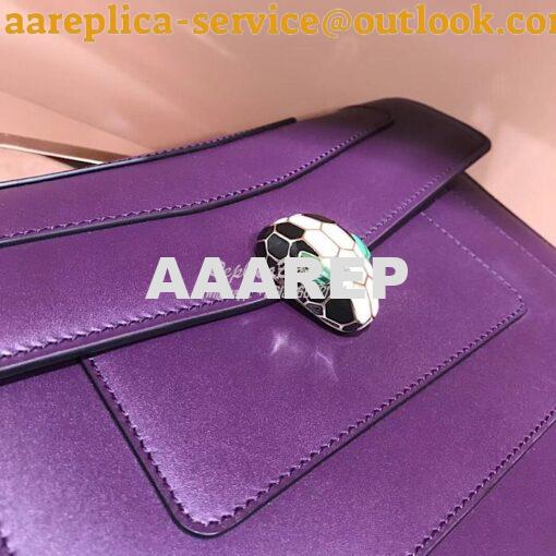 Replica Bvlgari Serpenti Forever Flap Cover Bag 284954 Wisteria Jade 5