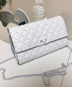 Replica Valentino Garavani Free Rockstud Spike Chain Bag White 2