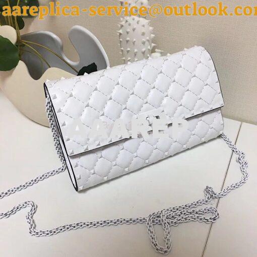 Replica Valentino Garavani Free Rockstud Spike Chain Bag White 2