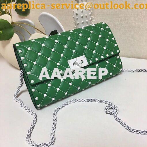 Replica Valentino Garavani Free Rockstud Spike Chain Bag Green