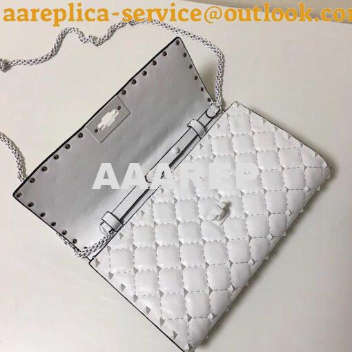 Replica Valentino Garavani Free Rockstud Spike Chain Bag White 4