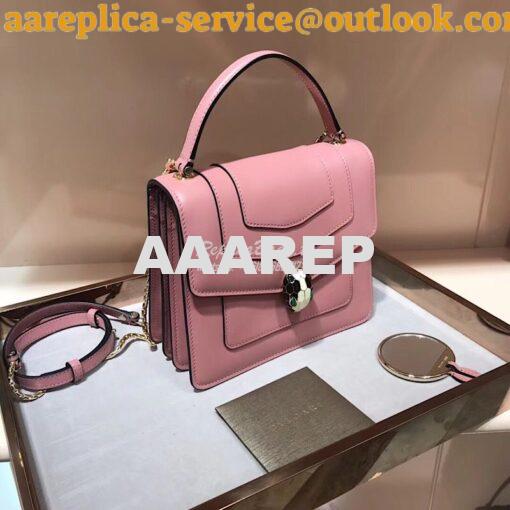 Replica Bvlgari Serpenti Forever Flap Cover Bag with Handle 284537 Pin 2