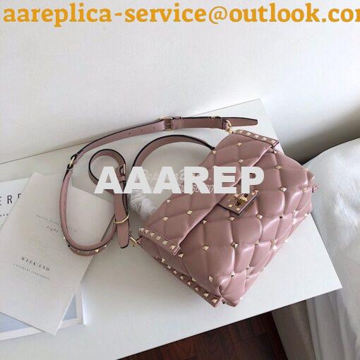 Replica Valentino Candystud Top Handle Bag Dusty Pink 2