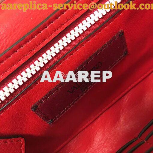 Replica Valentino Garavani Free Rockstud Spike Chain Bag Red 8