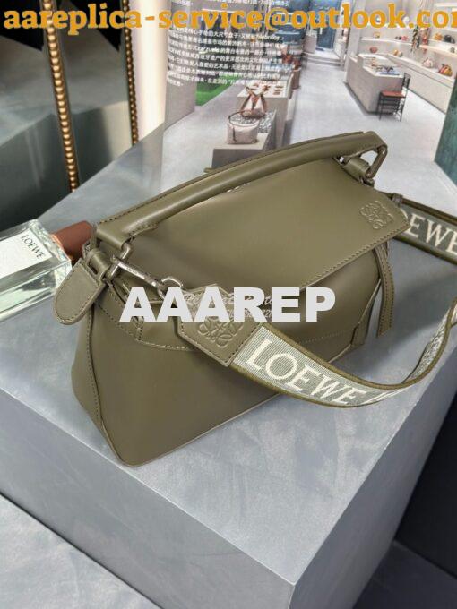 Replica Loewe Small Puzzle Bag In Satin Calfskin With Tonal Coloured H 4