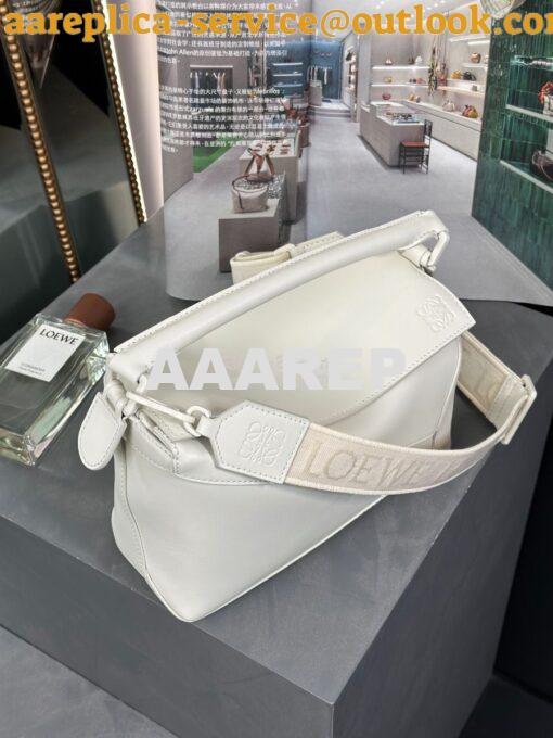 Replica Loewe Small Puzzle Bag In Satin Calfskin With Tonal Coloured H 2