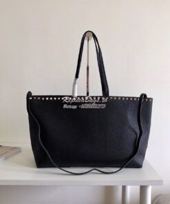 Replica Valentino Garavani Large Rockstud Tote Black