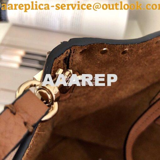 Replica Valentino Garavani Large Rockstud Tote Brown 8