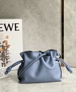 Replica Loewe Flamenco Clutch In Nappa Calfskin A411FC1 Stone Blue