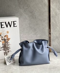 Replica Loewe Flamenco Clutch In Nappa Calfskin A411FC1 Stone Blue 2