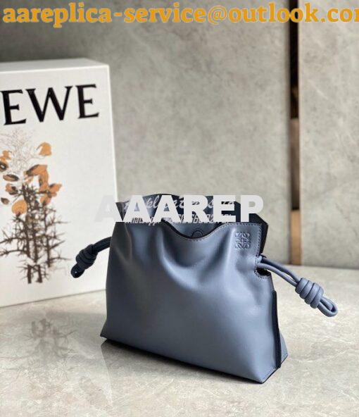 Replica Loewe Flamenco Clutch In Nappa Calfskin A411FC1 Stone Blue 3