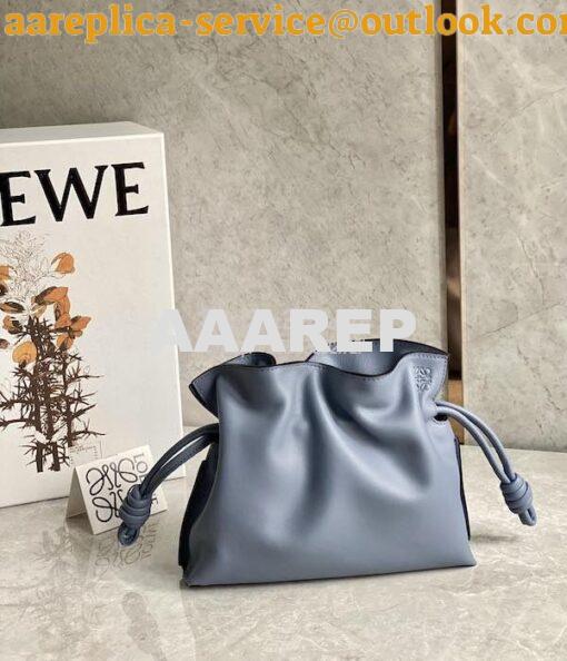 Replica Loewe Flamenco Clutch In Nappa Calfskin A411FC1 Stone Blue 6