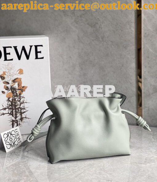 Replica Loewe Flamenco Clutch In Nappa Calfskin A411FC1 Ash Grey 4