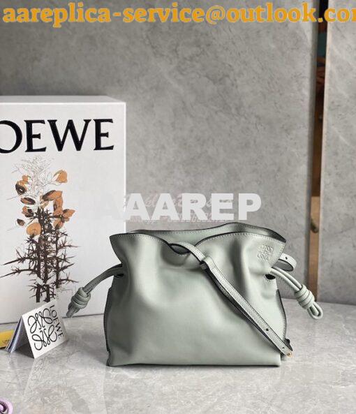 Replica Loewe Flamenco Clutch In Nappa Calfskin A411FC1 Ash Grey 6