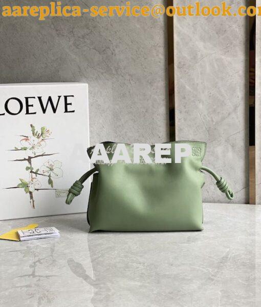 Replica Loewe Flamenco Clutch In Nappa Calfskin A411FC1 Avocado Green