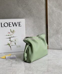 Replica Loewe Flamenco Clutch In Nappa Calfskin A411FC1 Avocado Green 2