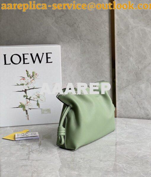 Replica Loewe Flamenco Clutch In Nappa Calfskin A411FC1 Avocado Green 2