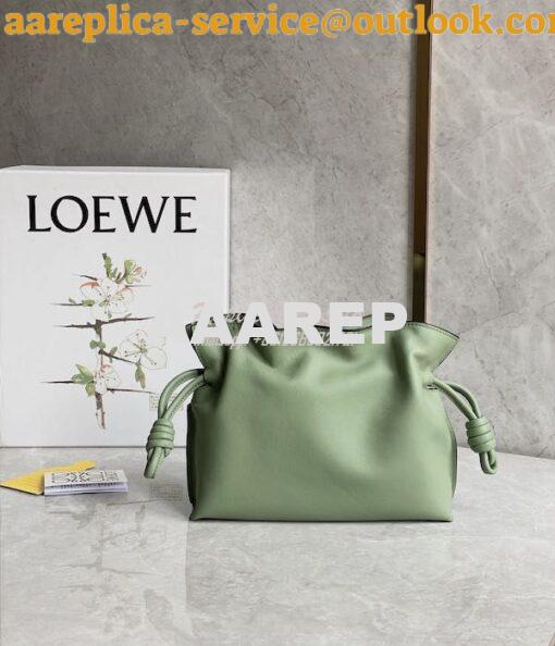 Replica Loewe Flamenco Clutch In Nappa Calfskin A411FC1 Avocado Green 4