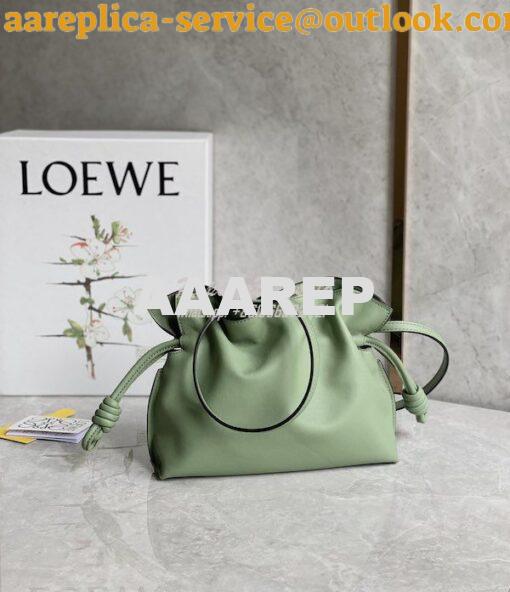 Replica Loewe Flamenco Clutch In Nappa Calfskin A411FC1 Avocado Green 5