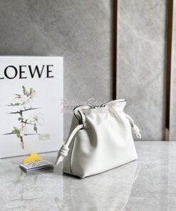 Replica Loewe Flamenco Clutch In Nappa Calfskin A411FC1 Chalk 2