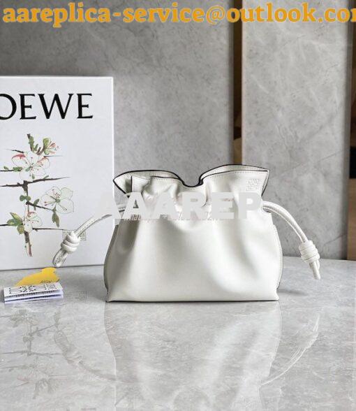 Replica Loewe Flamenco Clutch In Nappa Calfskin A411FC1 Chalk 7