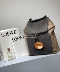 Replica Loewe Goya Backpack in Soft Natural Calfskin 66009 Dark Brown/ 2