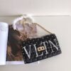 Replica Valentino Garavani Rockstud Spike Gold Chain Bag VLTN White 10