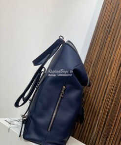 Replica Loewe Goya Backpack in Soft Natural Calfskin 66009 Deep Blue 2