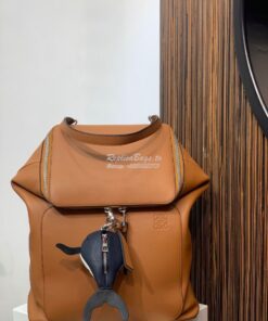 Replica Loewe Goya Backpack in Soft Natural Calfskin 66009 Rust