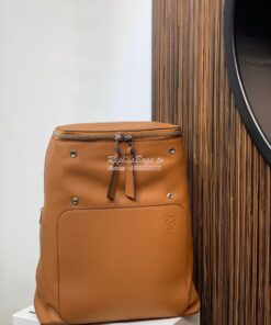 Replica Loewe Goya Backpack in Soft Natural Calfskin 66009 Rust 2