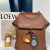 Replica Loewe Goya Backpack in Grained Calfskin 66009 Indigo 10