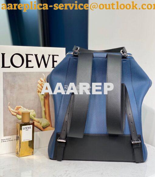 Replica Loewe Goya Backpack in Grained Calfskin 66009 Indigo 5