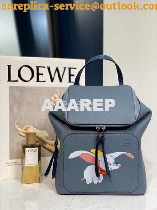 Replica Loewe Goya Dumbo Small Backpack 66019 Stone Blue