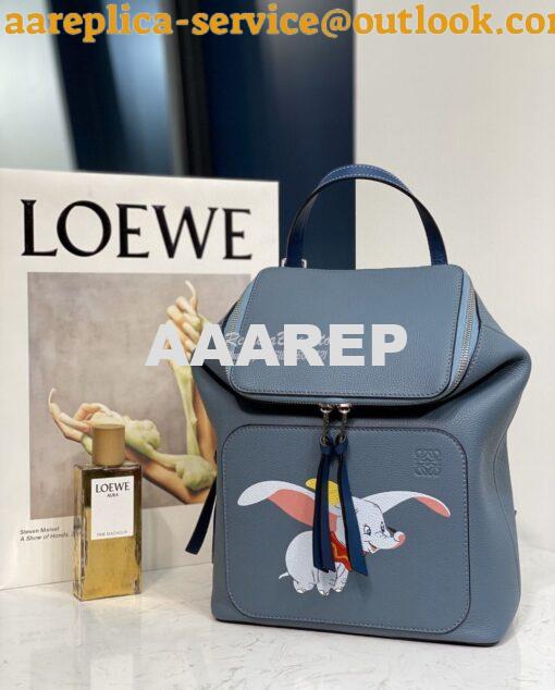 Replica Loewe Goya Dumbo Small Backpack 66019 Stone Blue 2