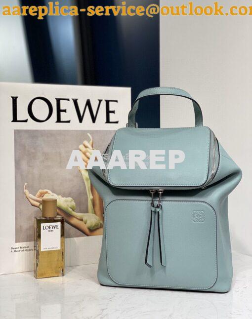 Replica Loewe Goya Small Backpack 66019 Light Blue 2