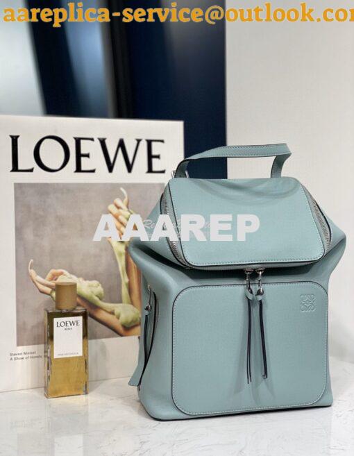 Replica Loewe Goya Small Backpack 66019 Light Blue 3