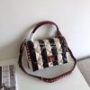 Replica Valentino Candystud Top Handle Bag Black White 11