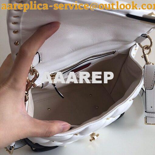 Replica Valentino Candystud Top Handle Bag Black White 6