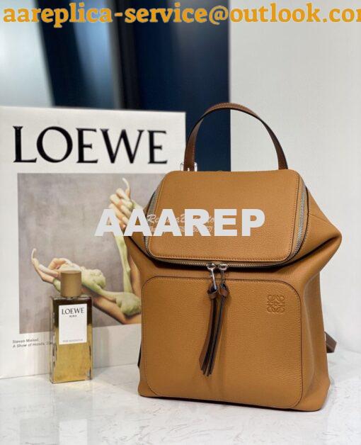 Replica Loewe Goya Small Backpack 66019 Light Caramel/Pecan 2