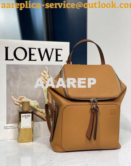 Replica Loewe Goya Small Backpack 66019 Light Caramel/Pecan 3