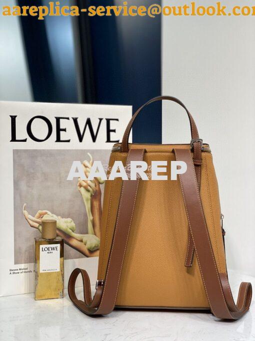 Replica Loewe Goya Small Backpack 66019 Light Caramel/Pecan 6