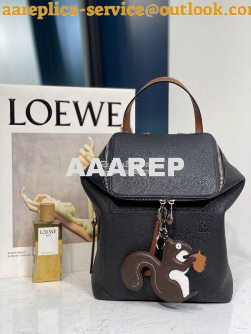 Replica Loewe Goya Small Backpack 66019 Black/Pecan