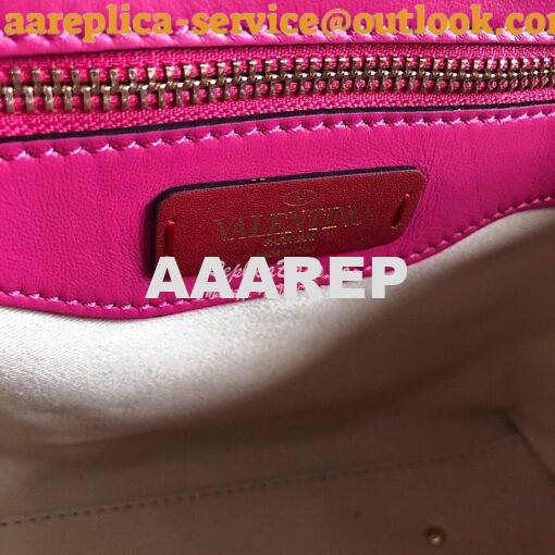 Replica Valentino Candystud Top Handle Bag Wine Fuschia 9