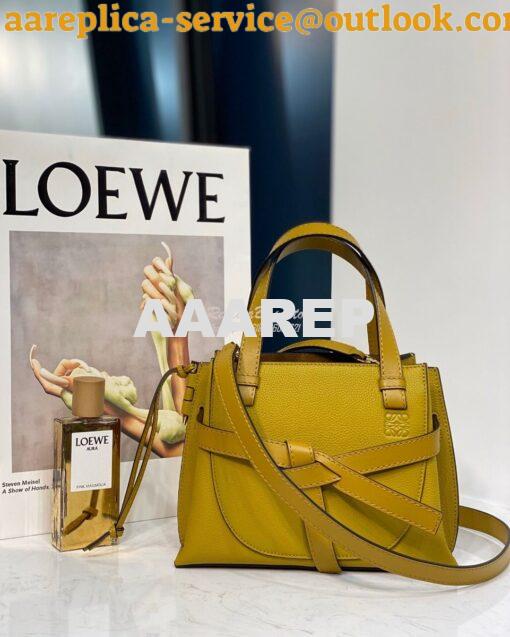 Replica Loewe Gate Top Handle Mini Bag 66042 Ochre 2