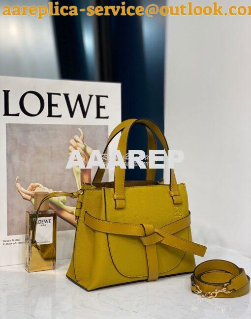 Replica Loewe Gate Top Handle Mini Bag 66042 Ochre 3