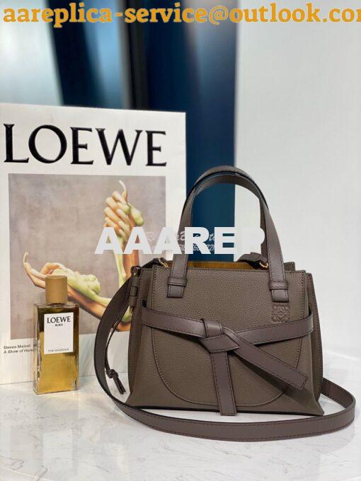 Replica Loewe Gate Top Handle Mini Bag 66042 Dark Taupe