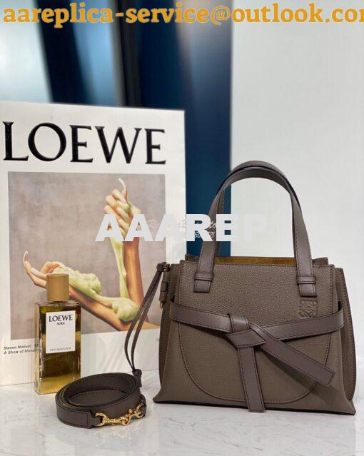 Replica Loewe Gate Top Handle Mini Bag 66042 Dark Taupe 2