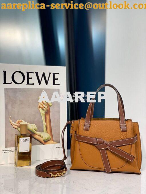 Replica Loewe Gate Top Handle Mini Bag 66042 Light Caramel