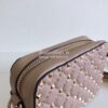 Replica Valentino Garavani Rockstud Spike Camera Bag Champagne 10