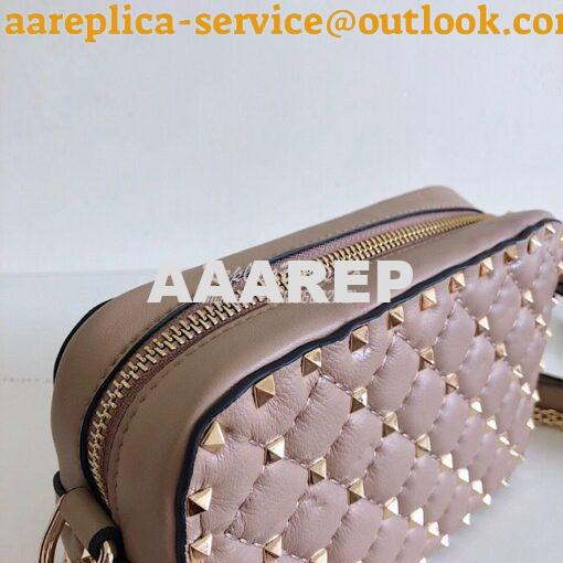 Replica Valentino Garavani Rockstud Spike Camera Bag Rose Poudre